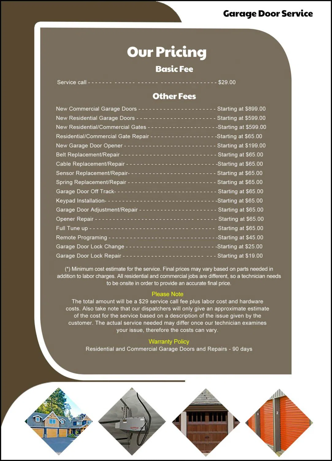 Phoenix State Garage Door Service Phoenix, AZ 602-734-9556